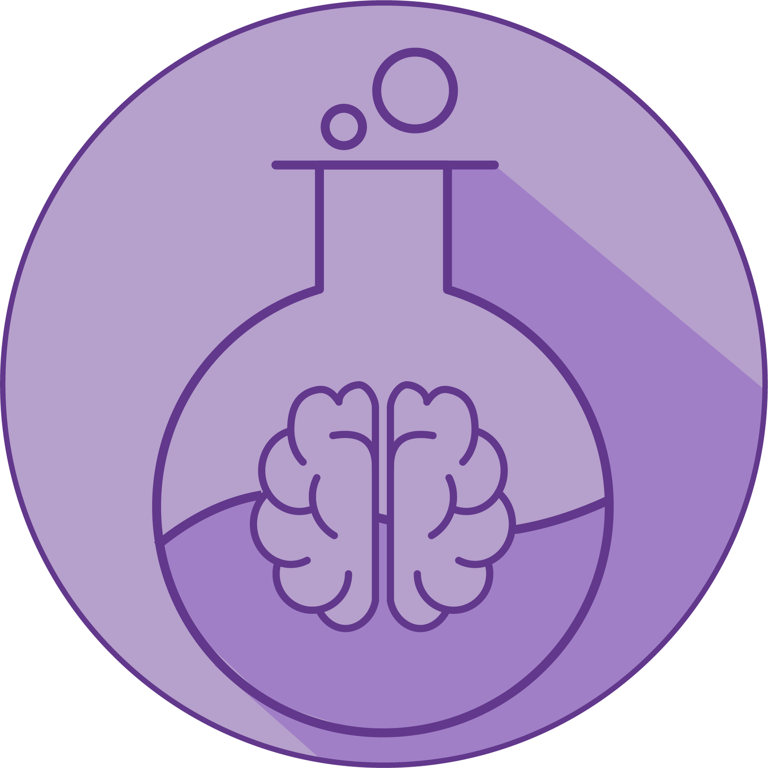 A brain is in a test tube with liquid