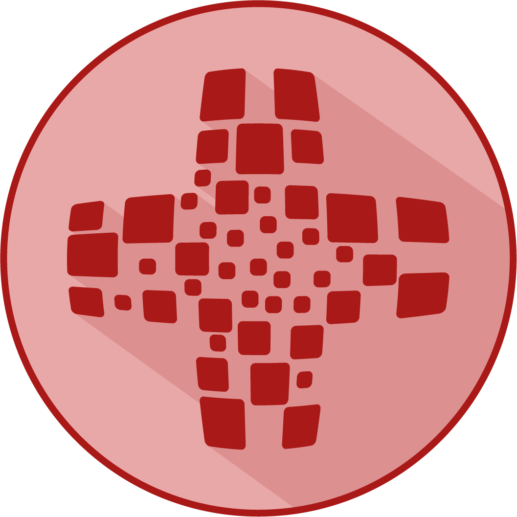 A Swiss cross made from individual square blocks